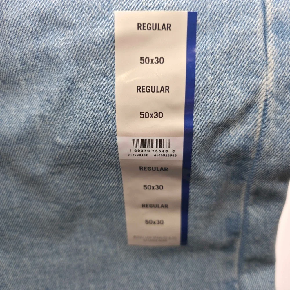 Levi Strauss Signature Regular Fit Jeans Big Tall Mens 50x30 Light Stonewash NWT